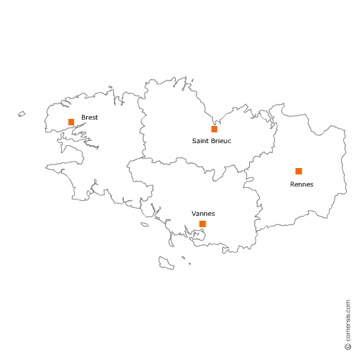 Carte région Bretagne