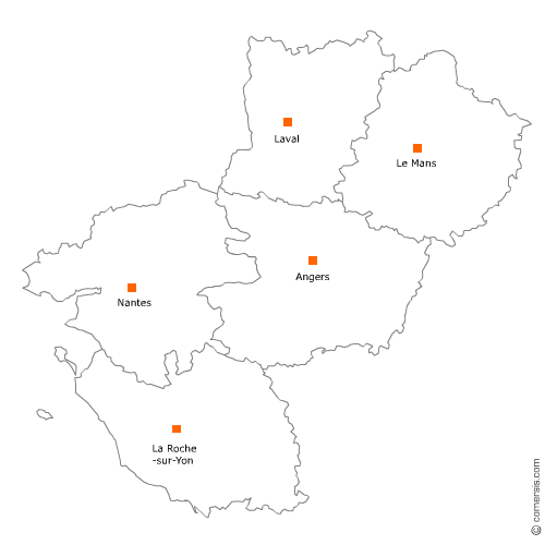Carte région Pays-de-la-Loire